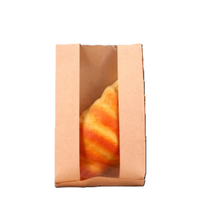 Bolsa kraft con ventana "DELUXE" 50 gsm 11x5x21