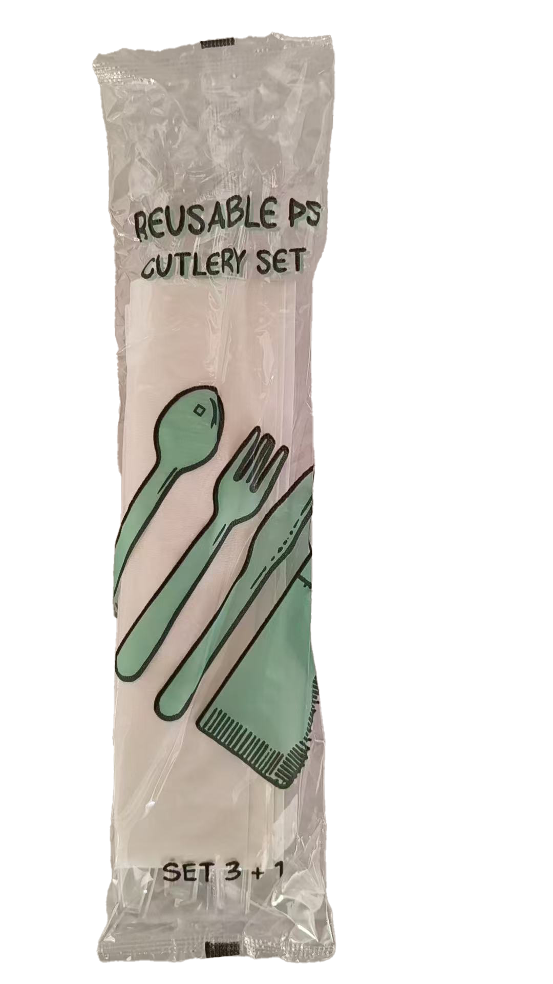 Pack Serv. cuchillo, tenedor y cuchara sopa REUTILIZABLE