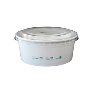 Ensaladera Cartón BLANCA 1000 ml con Tapa rPET